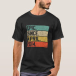 T-shirt Kids Vintage Boys Girls 8Th Birthday Epic Since<br><div class="desc">Kids Vintage Boys Girls 8e Birthday Epic Since Avril 2014</div>