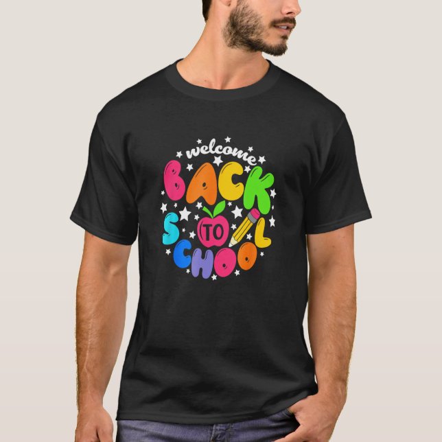 T-shirt Kids Welcome Back To School First Day Of School Te (Devant)