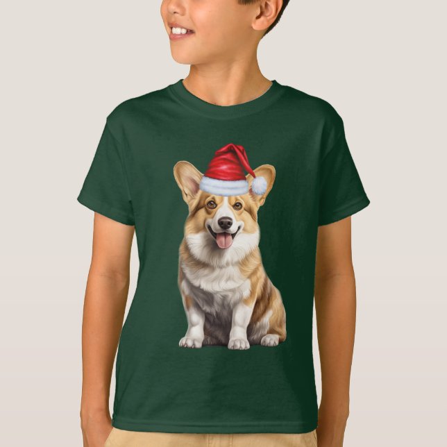 T-shirt Kids Welsh Corgi Dog Lover Funny Christmas (Devant)