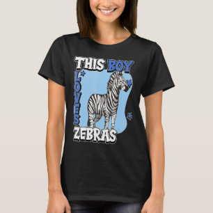 T-shirt Kids Zebra Citation Safari Zoo Ce Garçon Aime Les