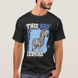 T-shirt Kids Zebra Citation Safari Zoo Ce Garçon Aime Les