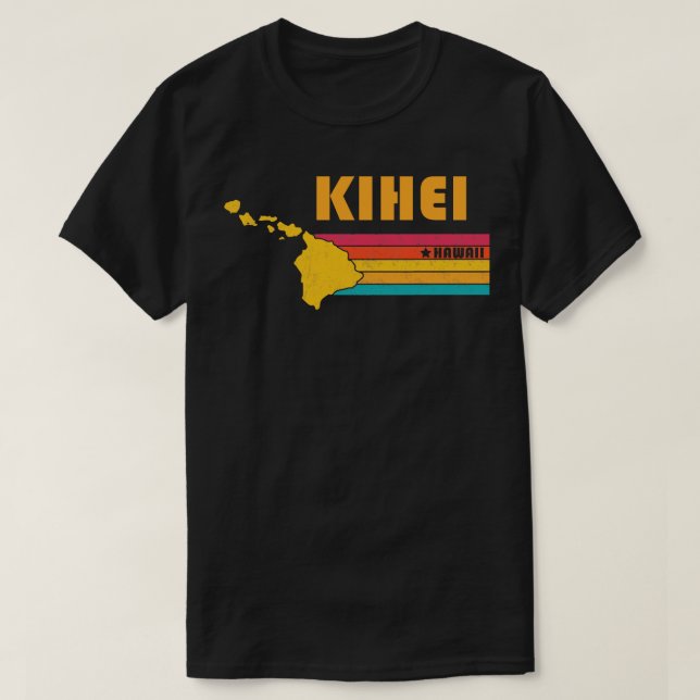 T-shirt Kihei Hawaii Souvenir Vintage en détresse (Design devant)