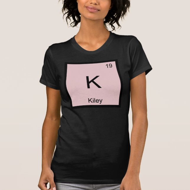 T-shirt Kiley  Nom Élément Chimique Tableau Périodique (Devant)