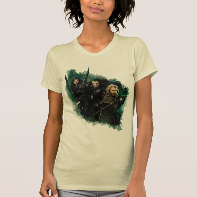 T-shirt Kili, THORIN OAKENSHIELD™, & Fili Graphic (Devant)