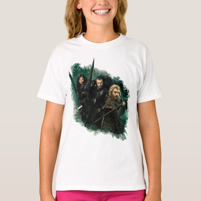 T-shirt Kili, THORIN OAKENSHIELD™, & Fili Graphic (Devant)