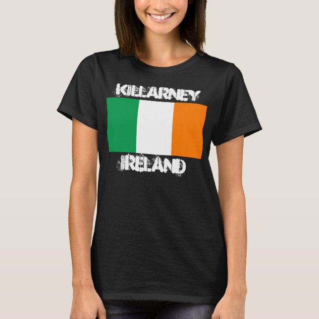 T-shirt Killarney, Irlande avec drapeau irlandais (Devant)