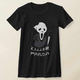 T-shirt Killer Panda Cute Girls Femmes Halloween 2023