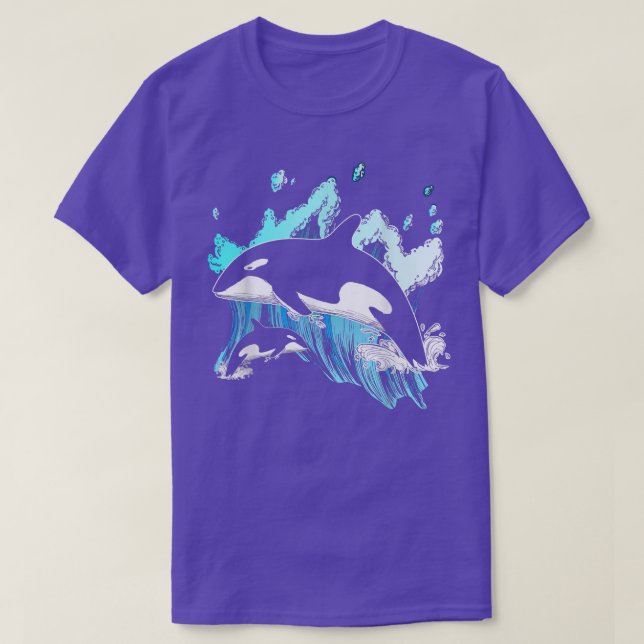 T-shirt Killer Whale Ocean Lover Gift Idea Men Boys Kids O (Design devant)
