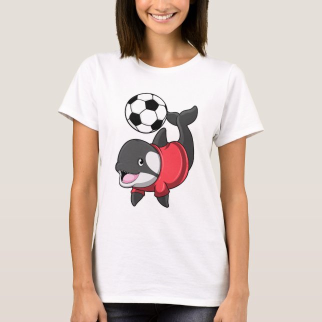 T-shirt Killerwhale comme joueur de football avec Soccer (Devant)