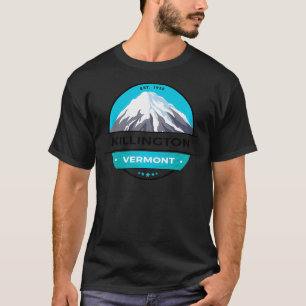 T-shirt Killington Vermont Mountain Snow Peak Art