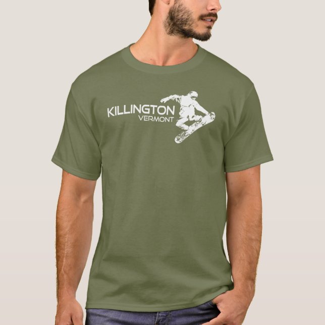 T-shirt Killington Vermont Snowboarder (Devant)