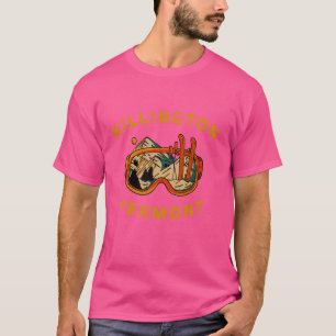 T-shirt Killington Vermont Vacation Souvenir Ski Goggings
