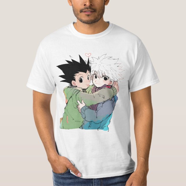 T-shirt " Killua embrasse Gon Hunter x Hunter " (Devant)