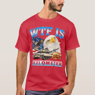 T-shirt Kilomètre Badge Aigle Américain 4 juillet vintage