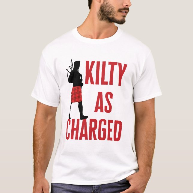 T-shirt Kilty en charge drôle Kilt Wearer Pun Joke (Devant)