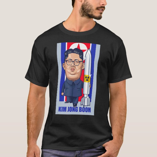 T-shirt Kim Jong Boom Kim Jong Un Graphique Parodique (Devant)
