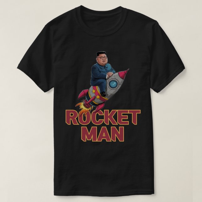 T-shirt Kim Jong-Un, homme de fusée (Design devant)