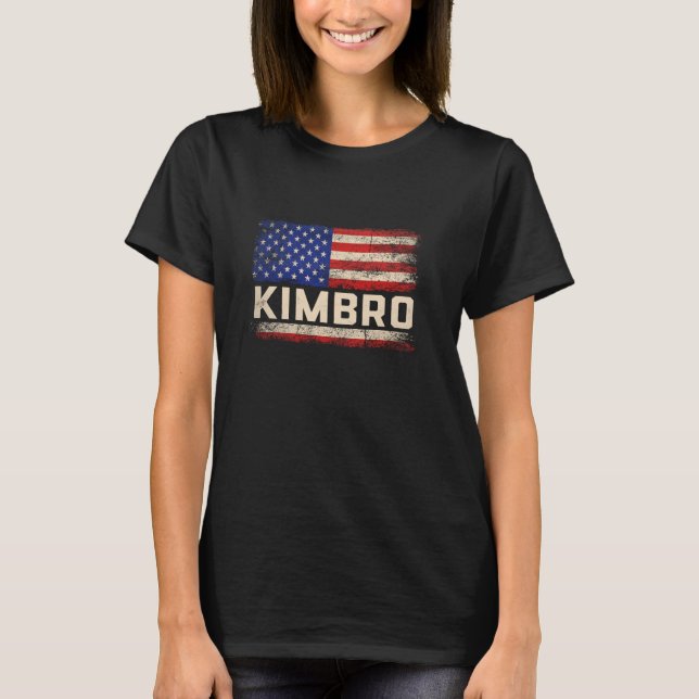 T-shirt KIMBRO Nom Chemise KIMBRO Nom Drapeau américain (Devant)