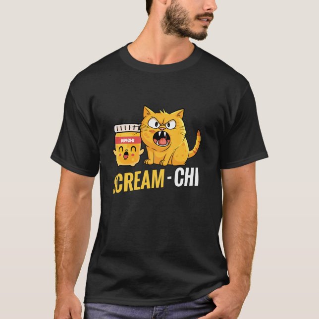 T-shirt Kimchi Cuisine sud-coréenne Repas Plat Scream-Chi  (Devant)