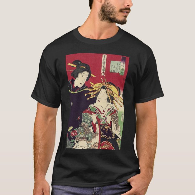 T-shirt kimono japonais geisha (Devant)