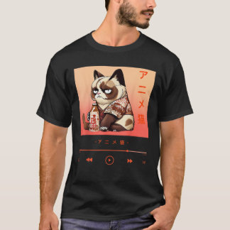 T-shirt Kimono japonais habillé Kitty en style Vintage