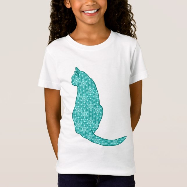 T-Shirt Kimono Japonais, Turquoise (Devant)