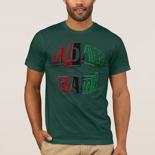 T-shirt Kinara Stried Colors Texte Habari Gani Kwanzaa (Devant)