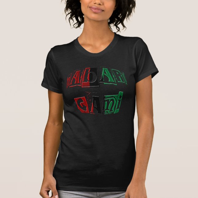 T-shirt Kinara Stried Colors Texte Habari Gani Kwanzaa (Devant)