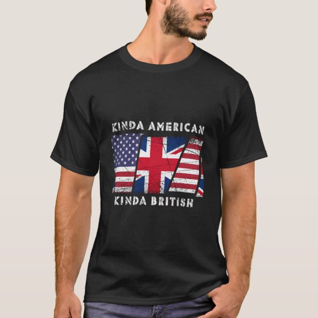 T-shirt Kinda Américaine Kinda Britannique - double citoye (Devant)