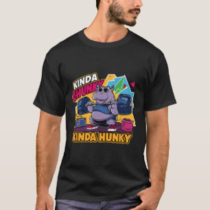 T-shirt Kinda Chunky Kinda Hunky Funny Bodybuilding Gym We