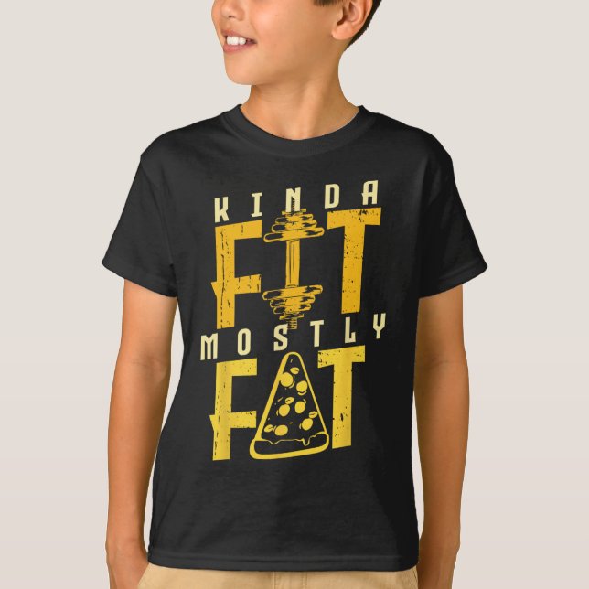 T-shirt Kinda Fit Essentiellement Grosse Pizza Lover Exerc (Devant)