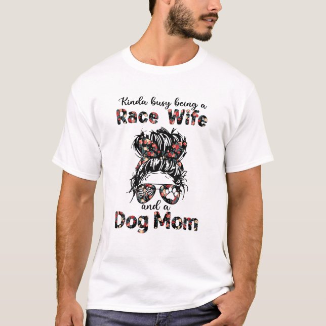 T-shirt Kinda Occupé Être Une Femme De Course Et Une Maman (Devant)