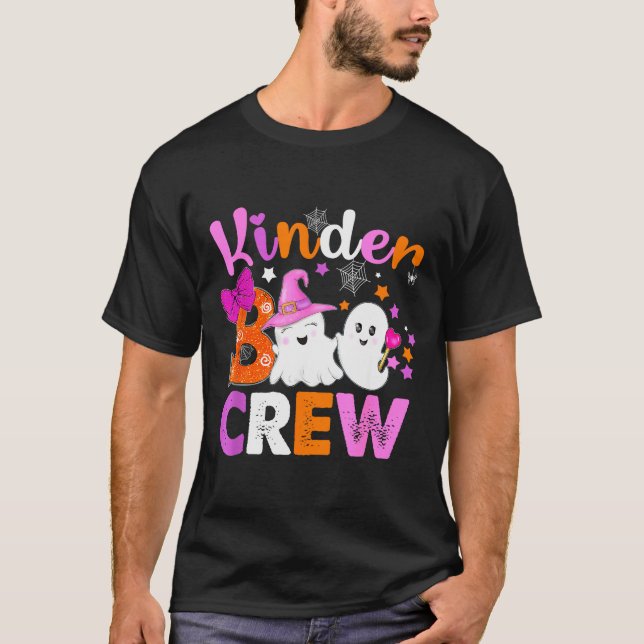 T-shirt Kinder Boo Crew Kindergarten Teacher Kids Hallowee (Devant)