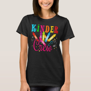 T-shirt Kinder Crew Kindergarten Enseignant 1er jour de l'