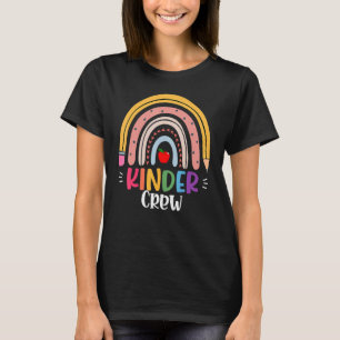 T-shirt Kinder Crew Kindergarten Enseignant Rainbow Retour
