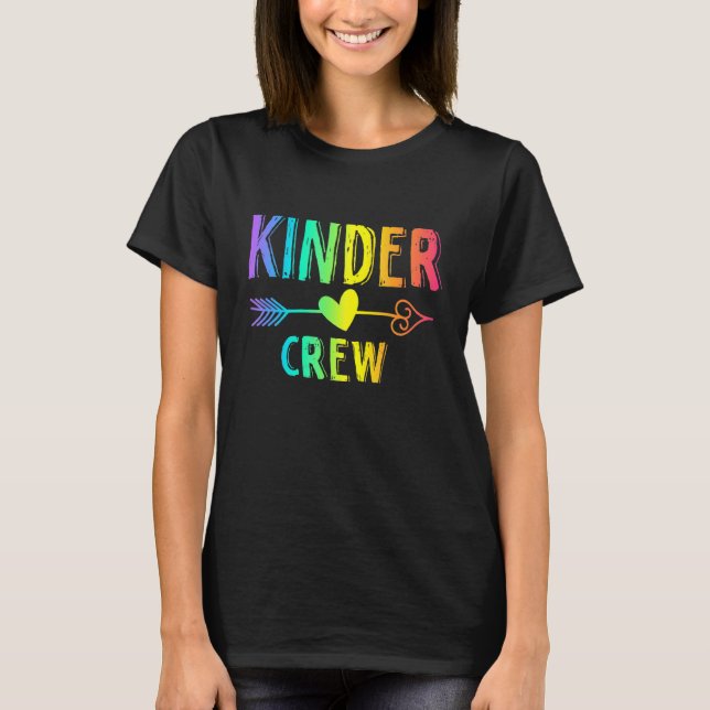 T-shirt Kinder Crew KIndergarten Level Team Teacher Back T (Devant)