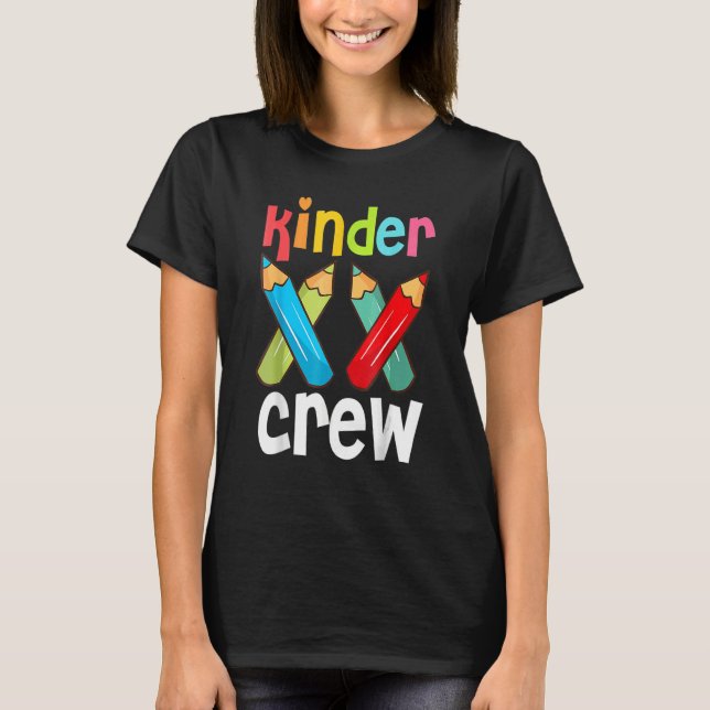 T-shirt Kinder Crew Maternelle Enseignante 1ère Journée De (Devant)