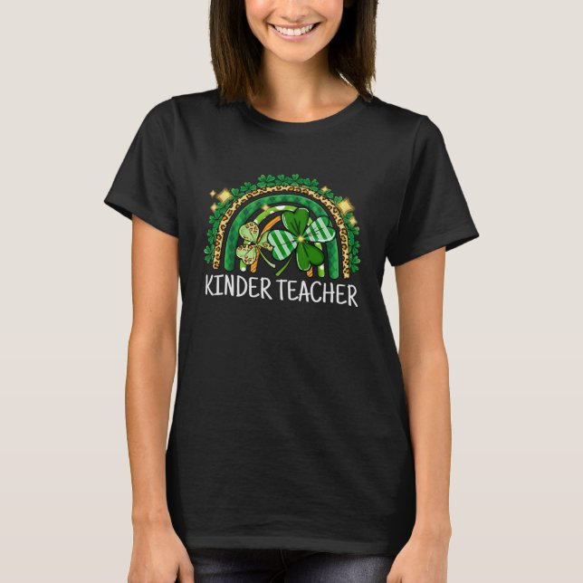 T-shirt Kinder Enseignant Rainbow Lucky St Patrick's Day S (Devant)