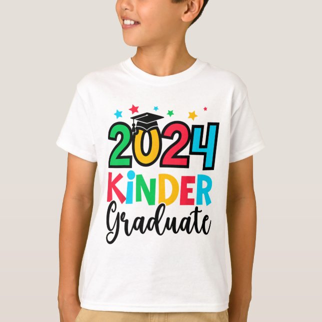T-shirt Kinder Graduate Kindergarten 2024 Cadeaux d'études (Devant)