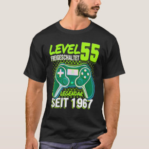 T-shirt Kinder Level 55 Jahre Geburtstags Junge Gamer 1967