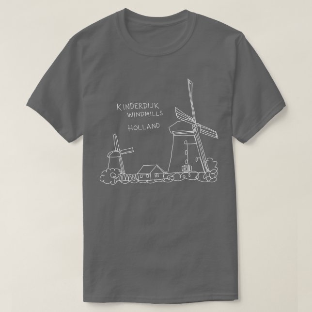 T-shirt Kinderdijk Windmills Holland 2 (Design devant)
