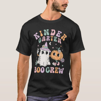 T-shirt Kindergarten Boo Crew Halloween Floral Ghost Kinde