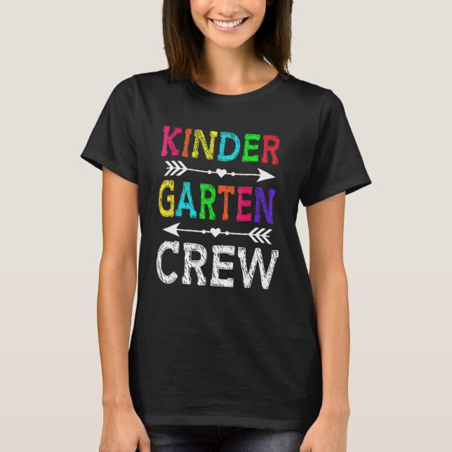 T-shirt Kindergarten Crew Back To School  For Teacher Stud (Devant)