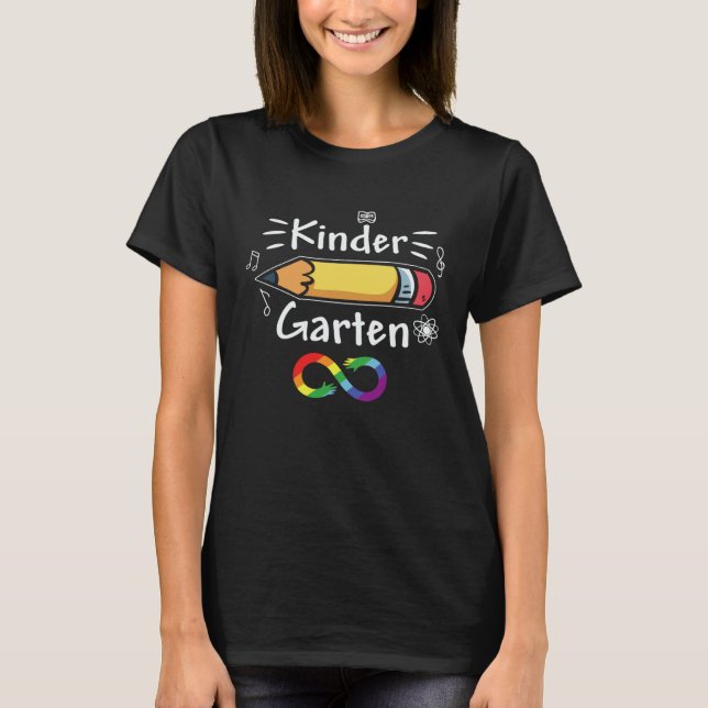 T-shirt Kindergarten First Day Of School Autism Awareness  (Devant)