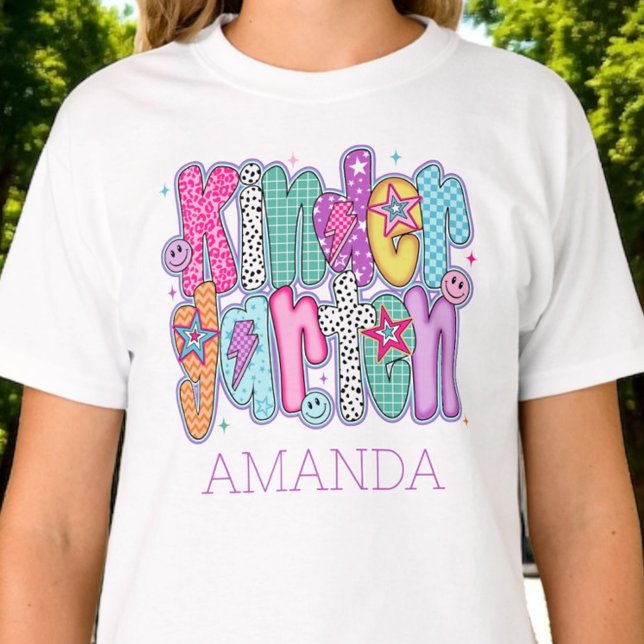 T-shirt Kindergarten First Day of School Coquette Custom (Créateur téléchargé)