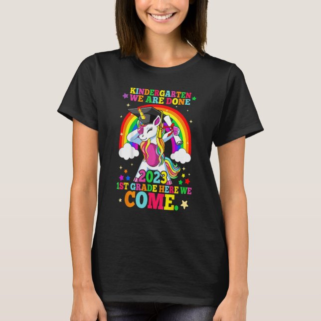 T-shirt Kindergarten Graduation 2023 Magical Unicorn Girls (Devant)