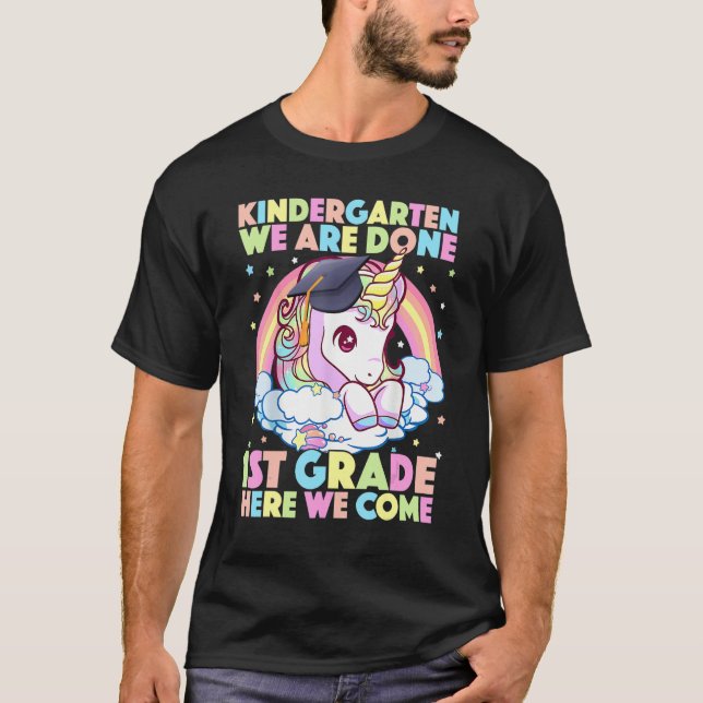 T-shirt Kindergarten Graduation Magical Unicorn  Girls (Devant)