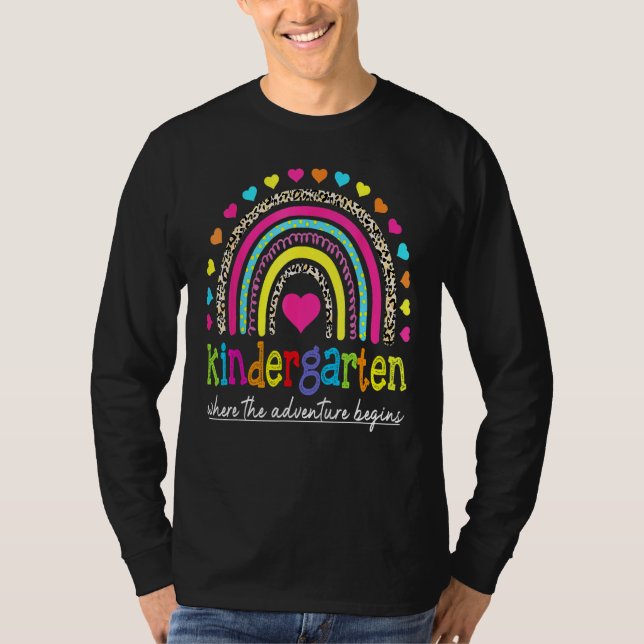 T-shirt Kindergarten Rainbow Girls Boys Teacher Team Kinde (Devant)