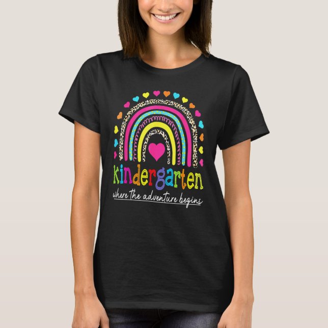 T-shirt Kindergarten Rainbow Girls Boys Teacher Team Kinde (Devant)