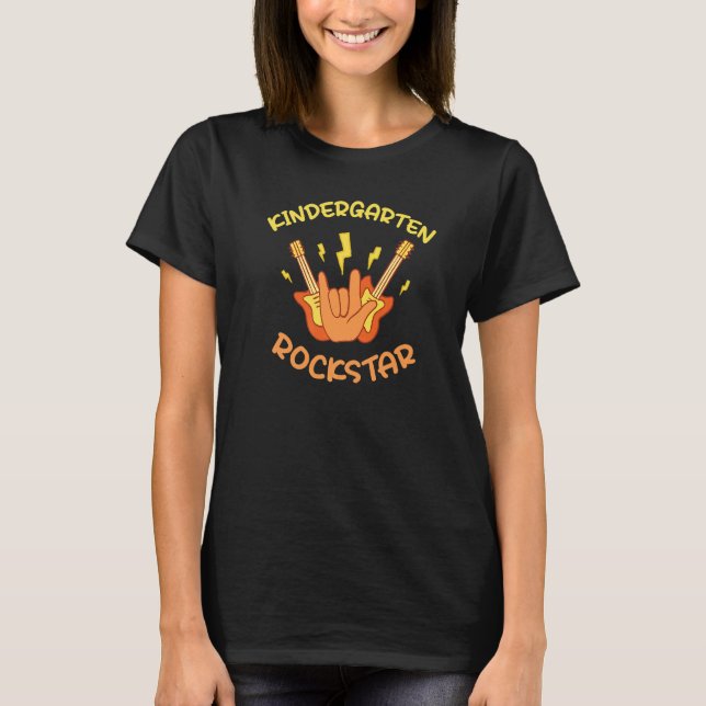T-shirt Kindergarten Rockstar   (Devant)